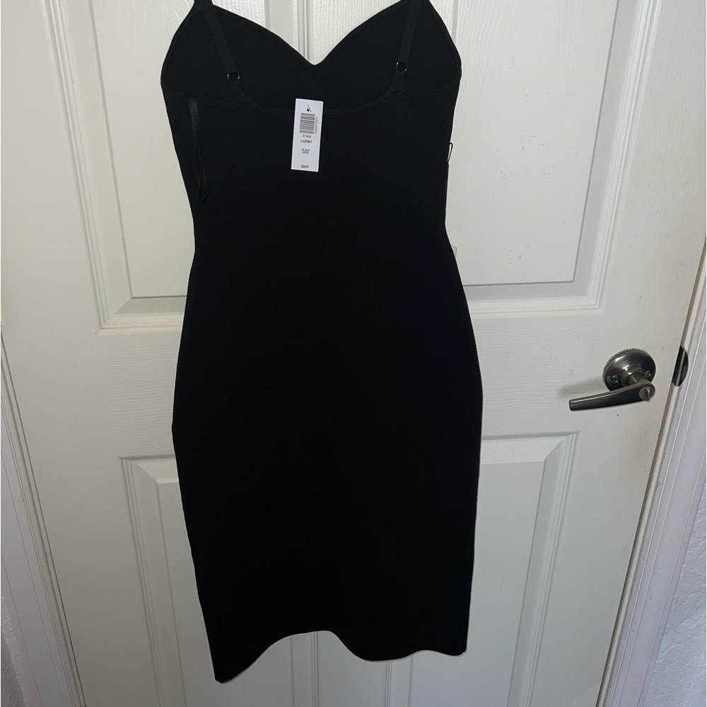 Aritzia Black Midi Bodycon Dress